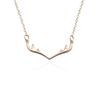 AOCHEE Trendy Deer Horn Pendant Necklace Gold Silver Rose Gold Antler Necklace Animal Jewelry view 1