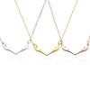 AOCHEE Trendy Deer Horn Pendant Necklace Gold Silver Rose Gold Antler Necklace Animal Jewelry view 4