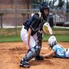 Mizuno F6 Adult Fastpitch Softball Batting Helmet with Mask, White-Orange, Large/X-Large view 4