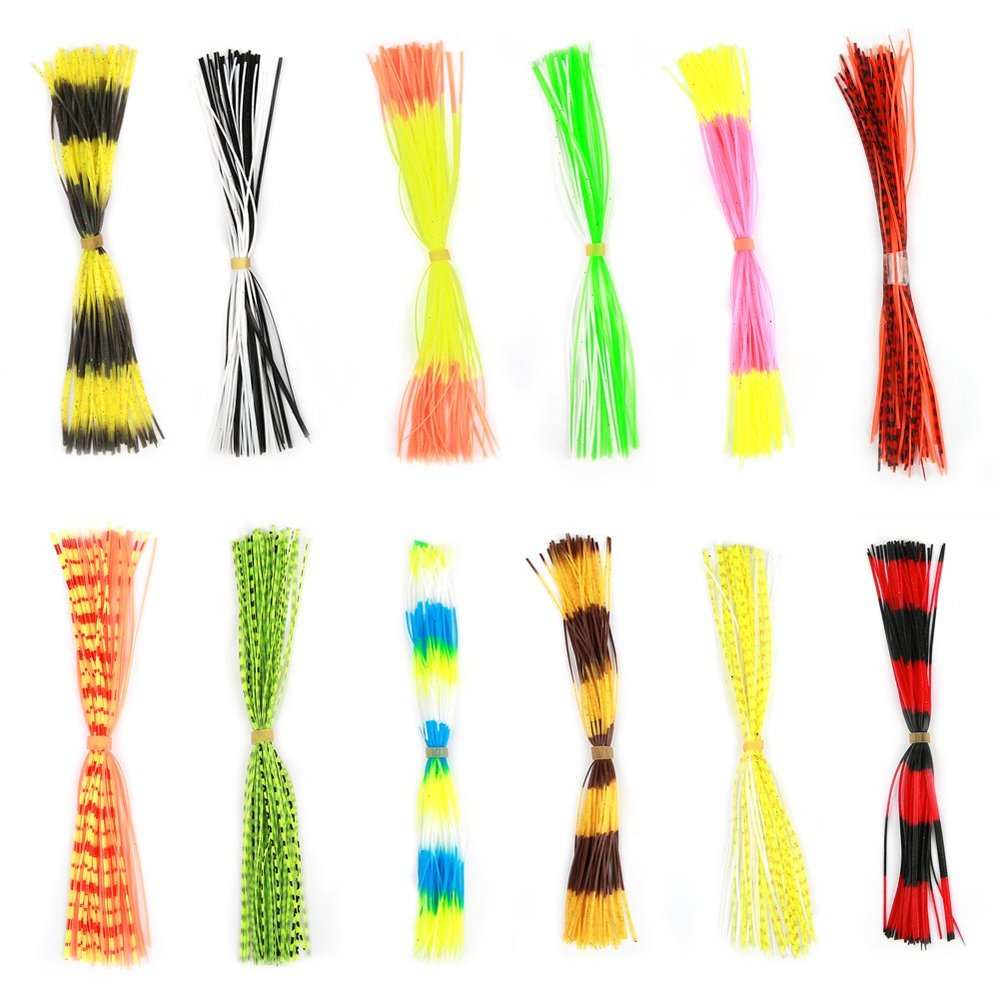 600 Strands Soft Silicone Lure Skirts for DIY Jig Lure Fly Tying Accessories Kit