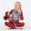 Babyroom Girls Matching Doll&Toddler 4 Piece Cotton Pajamas Toddler Christmas Sleepwear Size 4 view 2