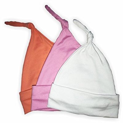 Newborn Hats for Baby Girls Benie Caps (3 Pack)