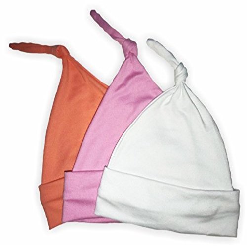 Newborn Hats for Baby Girls Benie Caps (3 Pack)