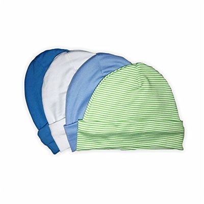 Newborn Hats for Baby boy Benie Caps (4 Pack)