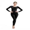 Full Bodysuit Womens Long Sleeve Bodysuit One Piece Jumpsuit Spandex Stretch Zentai Unitard (X-Large, Black)