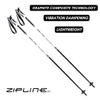 Zipline Lollipop 14.0 Graphite Carbon Composite Ski Poles  Lightweight Ergonomic Grip, Vibration Dampening, Groomers and Freestyle. Choice of Skiers (Black Liquorice, 46" in./117 cm) view 3