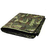 10' x 20' Premium Green CAMO Camouflage 8 mil Poly TARP Hunting Camping (Finished Size Approx. 9'6" x 19'6")