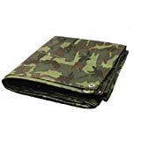 10' x 20' Premium Green CAMO Camouflage 8 mil Poly TARP Hunting Camping (Finished Size Approx. 9'6" x 19'6")