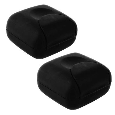 Inovat 2 Pcs Small Size Plastic Soap Case Holder Container Box Home Outdoor Hiking Camping Travel,2.75 * 2.75 * 1.65 inch Black