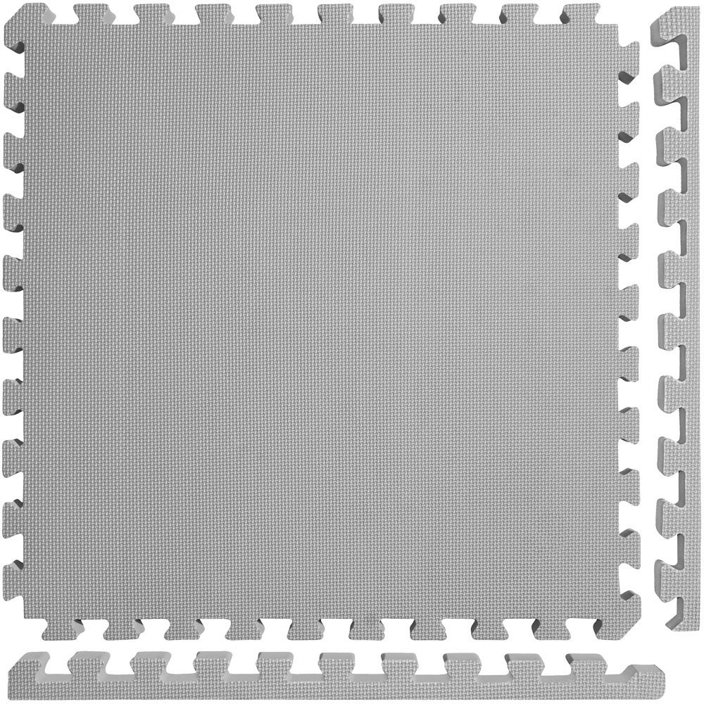 Meister X-Thick 1.5" Interlocking EVA Foam Mats - 2X Cushion for Wrestling, MMA Takedowns & Gymnastics - 2'x2' Tiles - Gray - 36 Tiles (144 Sqft)