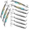 10pcs 2oz Diamond Jig Chrome jigs + Mylar Holographic Laser jigs with a Treble Hook - Fish WOW! view 1