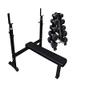 Ader Heavy Duty 2-IN-1 Squat Bench Rack, Flat Bench with weights (Bench + Dumbbells) view 1