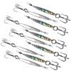 10pcs 1oz Diamond Jig Mylar Holographic Laser jigs + Chrome Silver jigs with a Treble Hook - Fish WOW! view 1