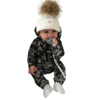 Baby Romper,Newborn Infant Toddler Boy Girl Autumn Winter Camouflage Print Hooded Jumpsuit Clothes 0-18M (6-12 Months, Camouflage)