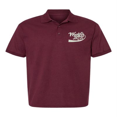 ALLNTRENDS Men's Polo T Shirt World Best Dad Embroidered Father's Day Daddy Gift (Maroon, 2XL)