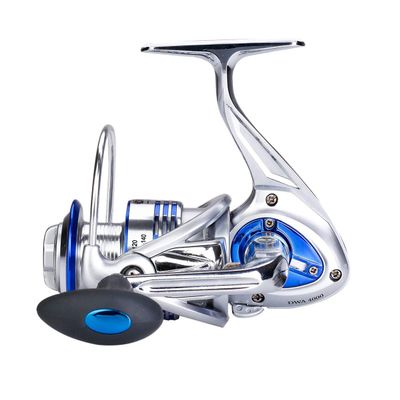 Diwa Spinning Fishing Reels for Saltwater Freshwater 3000 4000 5000 6000 7000 Spools Ultra Smooth Ultralight Powerful Trout Bass Carp Gear Stainless Ball Bearings Metal Body Ice Fishing Reels(5000)