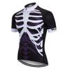Men's Cycling Jersey Short Sleeve Road Bike Biking Shirt Bicycle Clothes Skeleton Black Breathable and Quick Dry Size M view 1
