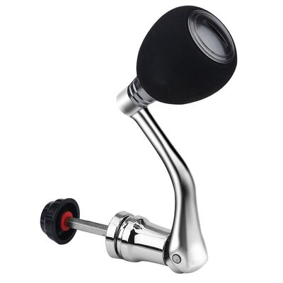 Fishing Reel Handle Replacement,Durable Rocker Arm Grip,Spinning Reel Handle Silver Finish,for Beginners Anglers Freshwater Saltwater Fishing