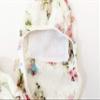 Floral French Lace Footies Women Liner Footsies No Show Summer Foot Socks Hidden Shoe Liner White Stretch Lace Sock Lace Summer Sleepers Airplane Footies Handmade in USA view 4