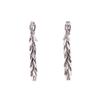 Grace Jun Silver Plated Rhinestone Multi-layer Leaves Drop Clip on Earrings No Pierced for Women (486 silver clip on) view 1