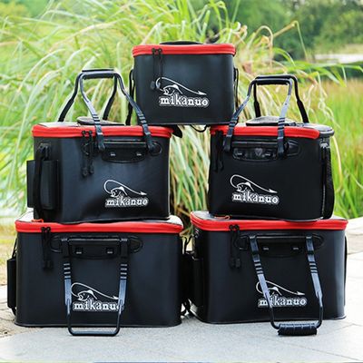 Homebeast Fishing Bucket EVA Fishing Folding Water Bucket Collapsible Live Fish Box Water Container for Traveling Hiking Fishing Boating