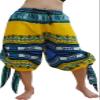 RaanPahMuang Capri Buccaneer Tied Leg Pirate Pants in Swashbuckling Dashiki Art, Large, Buff Yellow view 1