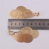 Grace Jun Handmade Multi-layer Clover Water Drop Shape Clip on Earrings No Pierced for Women (Gold clip on) view 2
