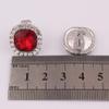Grace Jun Luxury Bridal Rhinestone Crystal Square Shape Clip on Earrings Non Piercing for Women Ear Clip (Silver red clip on) view 3