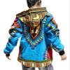 RaanPahMuang Winter Fleece Lined Hoody Long Sleeve Jumper Jacket Africa Dashiki, Large, Dodger Blue view 2