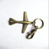 Airplane Keychain - Ancient bronze Tone - Large Plane Key Ring - Pilot Gift view 4