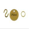 Customized Solid Brass Bridle Halter Tag- 1" Disc view 1