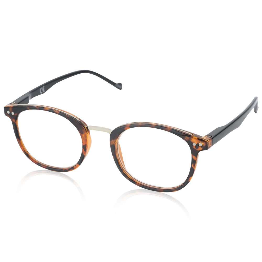 In Style Eyes Modern Reading Glasses - Full-rimmed, Classic Oval Style, Lightweight Frame with Metal Spring Hinges - Tortoise - 3.0x