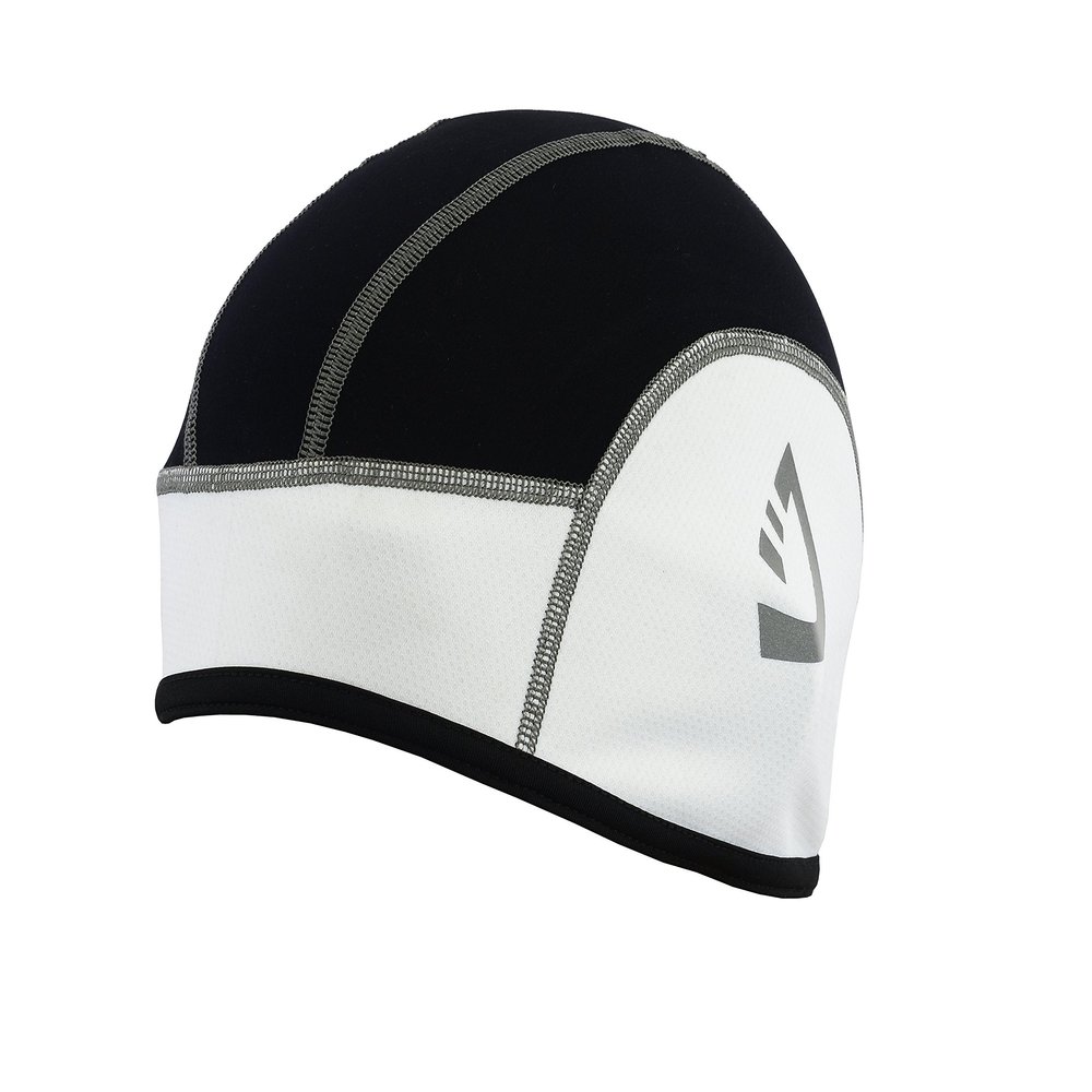 Cycling Cap Thermal Cold Wear Biking Under Helmet Stretchable Ear Cover Head Protection Bicycle Skull Cap Black/White