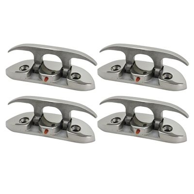 Extreme Max 3006.6631.4 Folding Stainless Steel Cleat - 4-1/2, Value 4-Pack