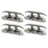 Extreme Max 3006.6631.4 Folding Stainless Steel Cleat - 4-1/2, Value 4-Pack view 1