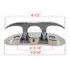 Extreme Max 3006.6631.4 Folding Stainless Steel Cleat - 4-1/2, Value 4-Pack view 2