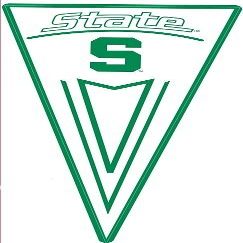 12 Inch MSU Pennant Flag Decal Spartans Logo Removable Wall Sticker Art NCAA Home Room Decor 12 by 6 Inches