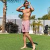 maamgic Mens Swim Trunks Quick Dry Swim Shorts with Mesh Lining Funny Swimwear Bathing Suits 7inch Red Striped XX-Large view 2