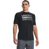 Under Armour Men's Team Issue Wordmark Short-Sleeve T-Shirt, Black (001)/Rhino Gray, X-Small view 1
