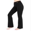 Nirlon Women's Bootcut Yoga Pants - Flare Leggings for Women Soft & Breathable Womens Yoga Pants Flared Regular & Plus Size Leggings for Women Wide Leg (S 34" Inseam, Black) view 1