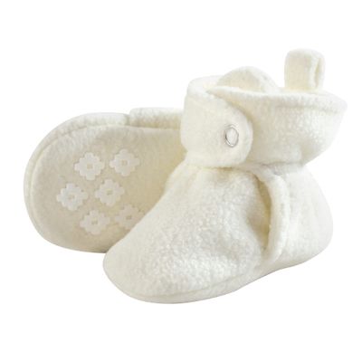 Little Treasure baby boys Cozy Fleece Booties Slipper Sock, Cream, 6-12 Months US