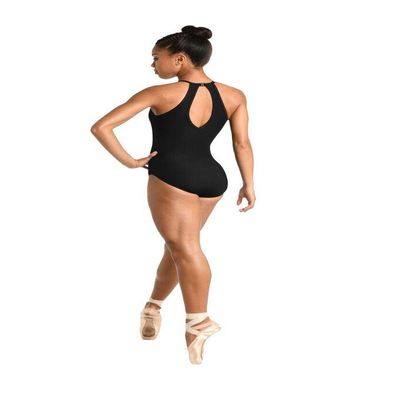 Danz N Motion by Danshuz Women's Cutaway Halter Leotard (Black, MEDIUM) - 2465a