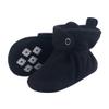 Little Treasure baby boys Cozy Fleece Booties Slipper Sock, Black, 0-6 Months US view 1