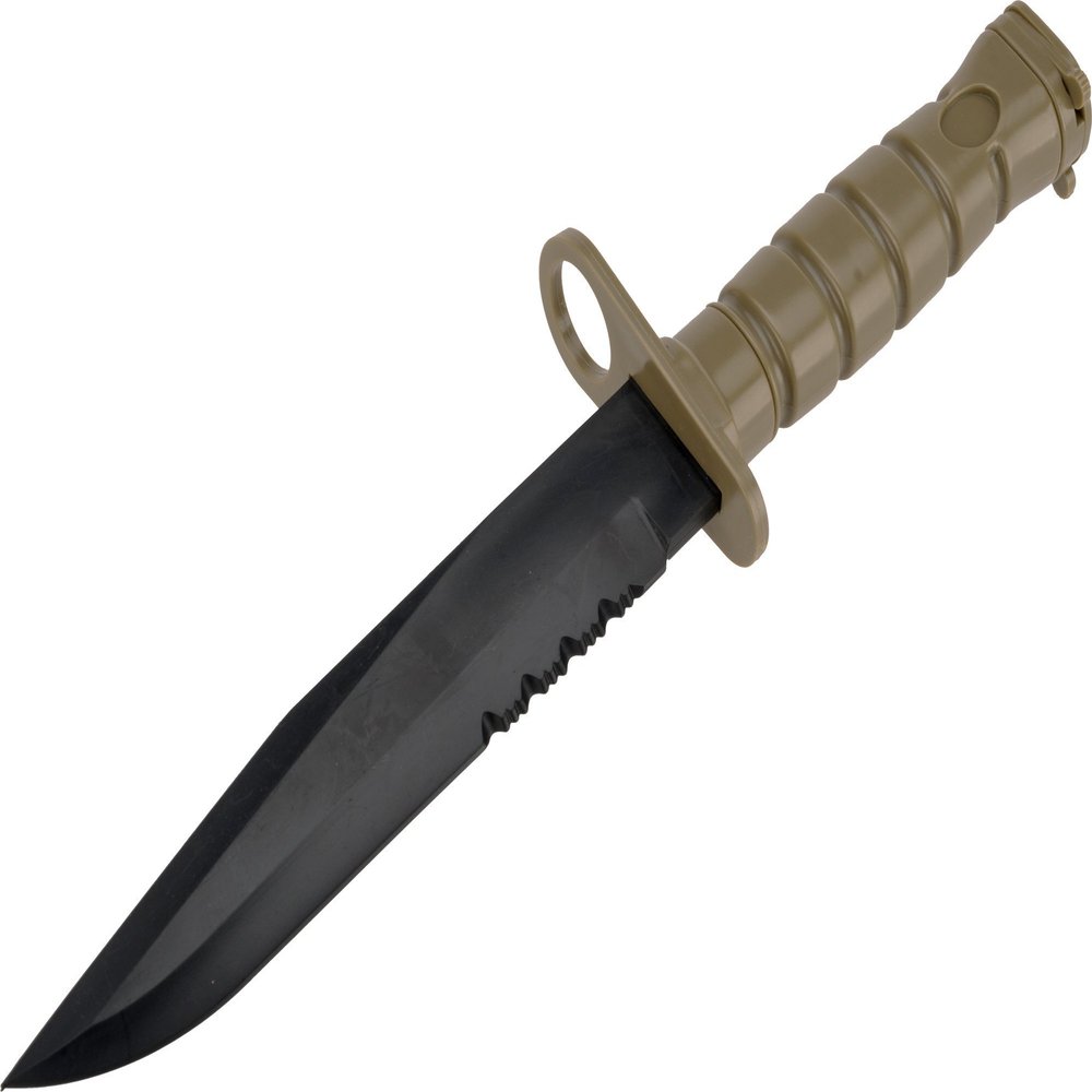 Evike - S&T M10 Style Rubber Practice Bayonet (Color: Tan)