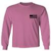 0021. Vintage American Flag United States of America Military us USA Patriotic Style Men's Long Sleeve t Shirt (Pink 2X Large) view 2