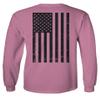 0021. Vintage American Flag United States of America Military us USA Patriotic Style Men's Long Sleeve t Shirt (Pink 2X Large) view 3