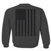 0021. Vintage American Flag United States of America Military us USA Patriotic Style Men's Crewneck Sweatshirt (Characol Large) Charcoal view 3