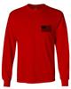 0021. Vintage American Flag United States of America Military us USA Patriotic Style Men's Long Sleeve t Shirt (Red, Large) view 2