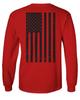 0021. Vintage American Flag United States of America Military us USA Patriotic Style Men's Long Sleeve t Shirt (Red, Large) view 3