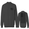 0021. Vintage American Flag United States of America Military us USA Patriotic Style Men's Crewneck Sweatshirt (Characol X-Large) Charcoal view 1